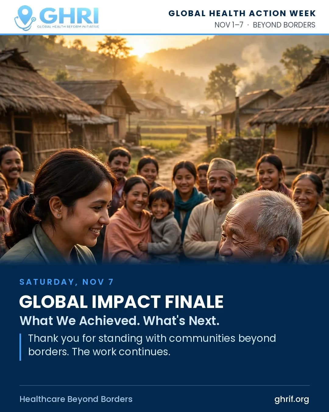 Global Health Action Week finale — thank you, and what's next